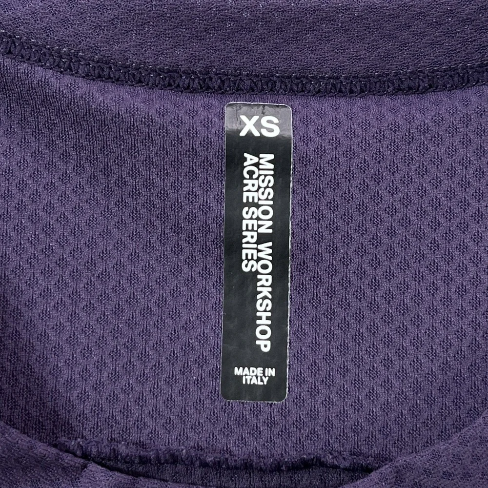 Mission Workshop Acre Series Shirt Men XS Purple Long Sleeve Cycling Italy